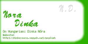 nora dinka business card